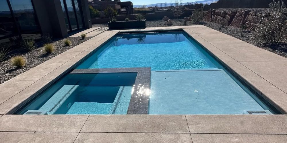 Another pool complete! Luxury home by Cedar Point Homes. Landscaping by Dig-It Landscapes